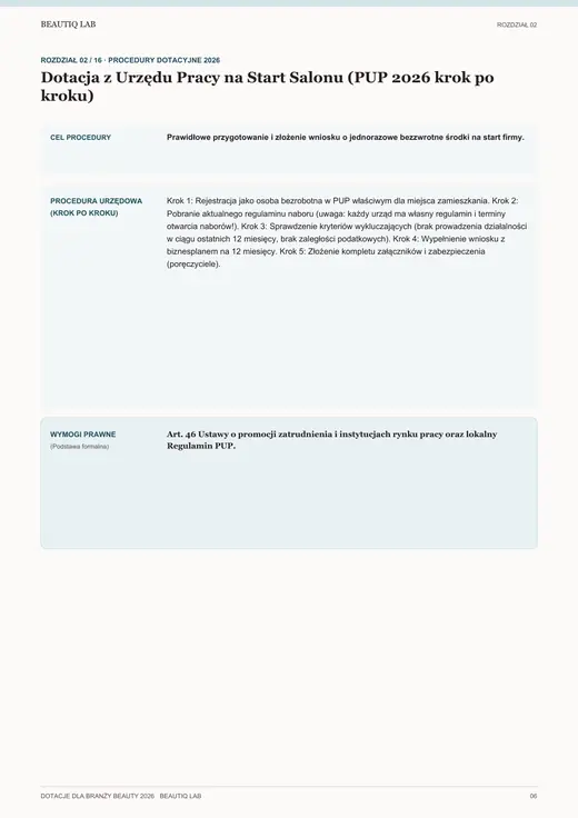 Prawdziwa strona 5 produktu Dotacje dla branży beauty 2026