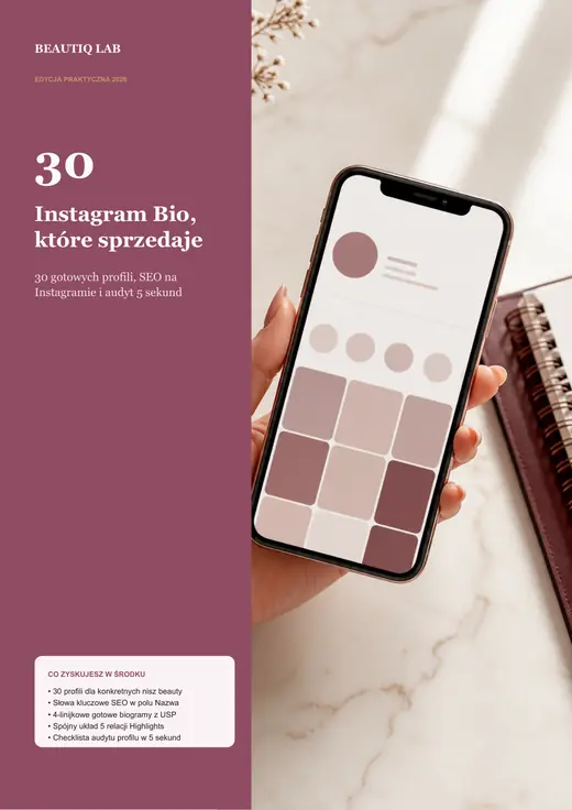 Okładka Instagram Bio, które sprzedaje